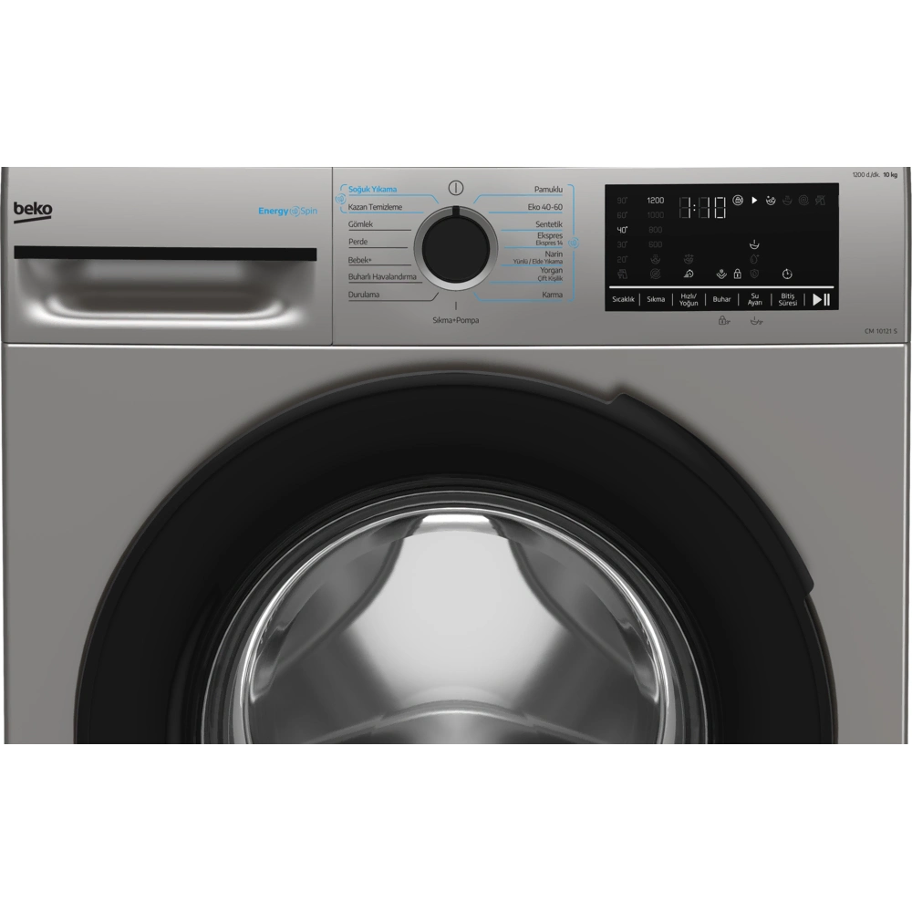 Beko CM 10121 S 10 kg 1200 Devir Gri Çamaşır Makinesi