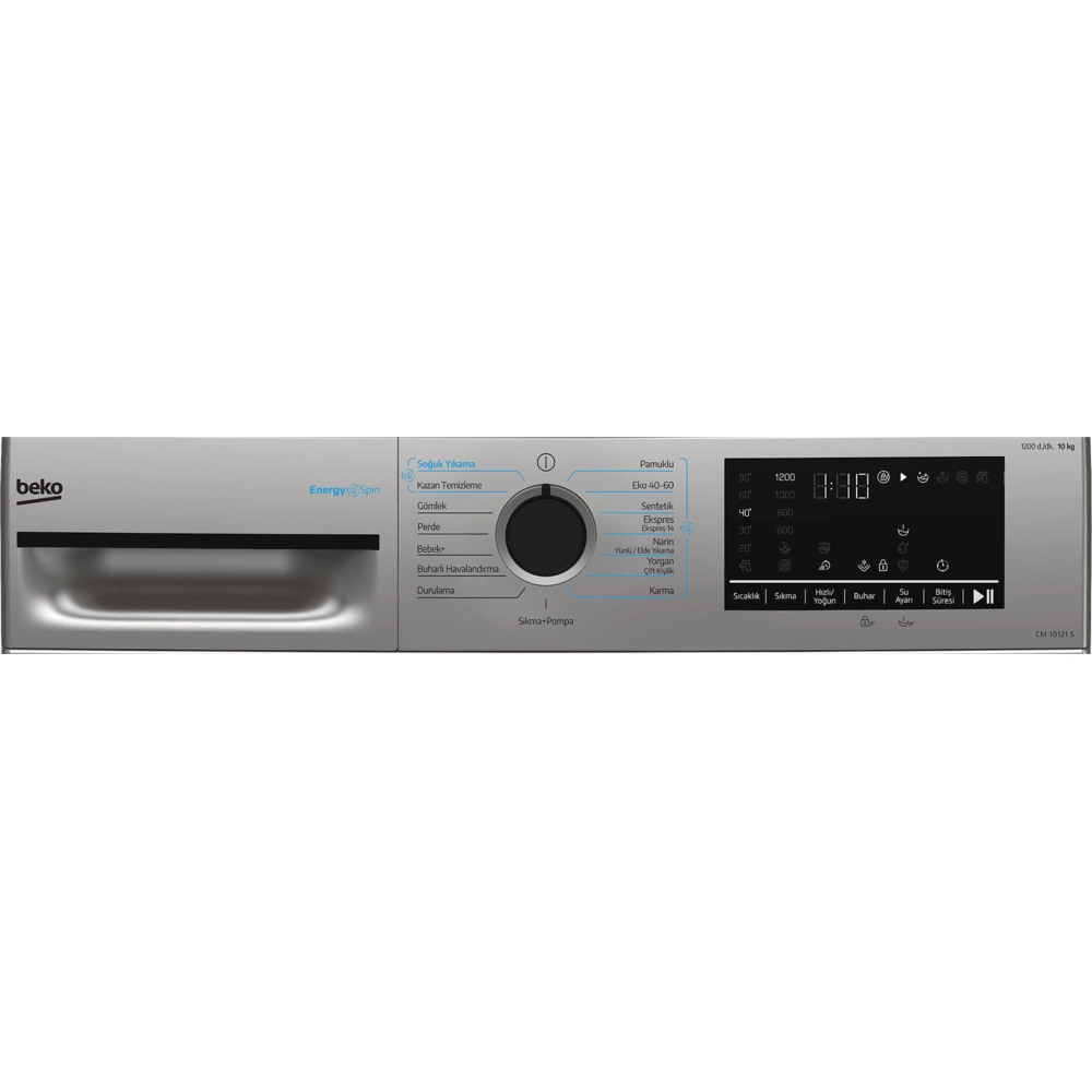 Beko CM 10121 S 10 kg 1200 Devir Gri Çamaşır Makinesi