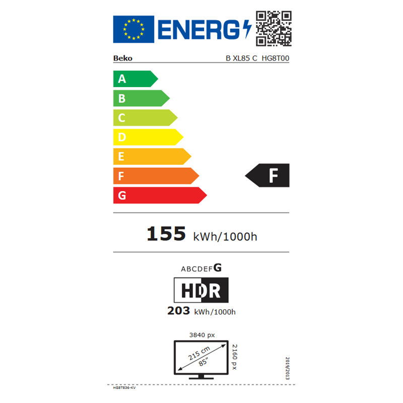 Beko Crystal XL B XL85 C 4K Ultra HD 85" 216 Ekran Uydu Alıcılı Google Smart QLED TV