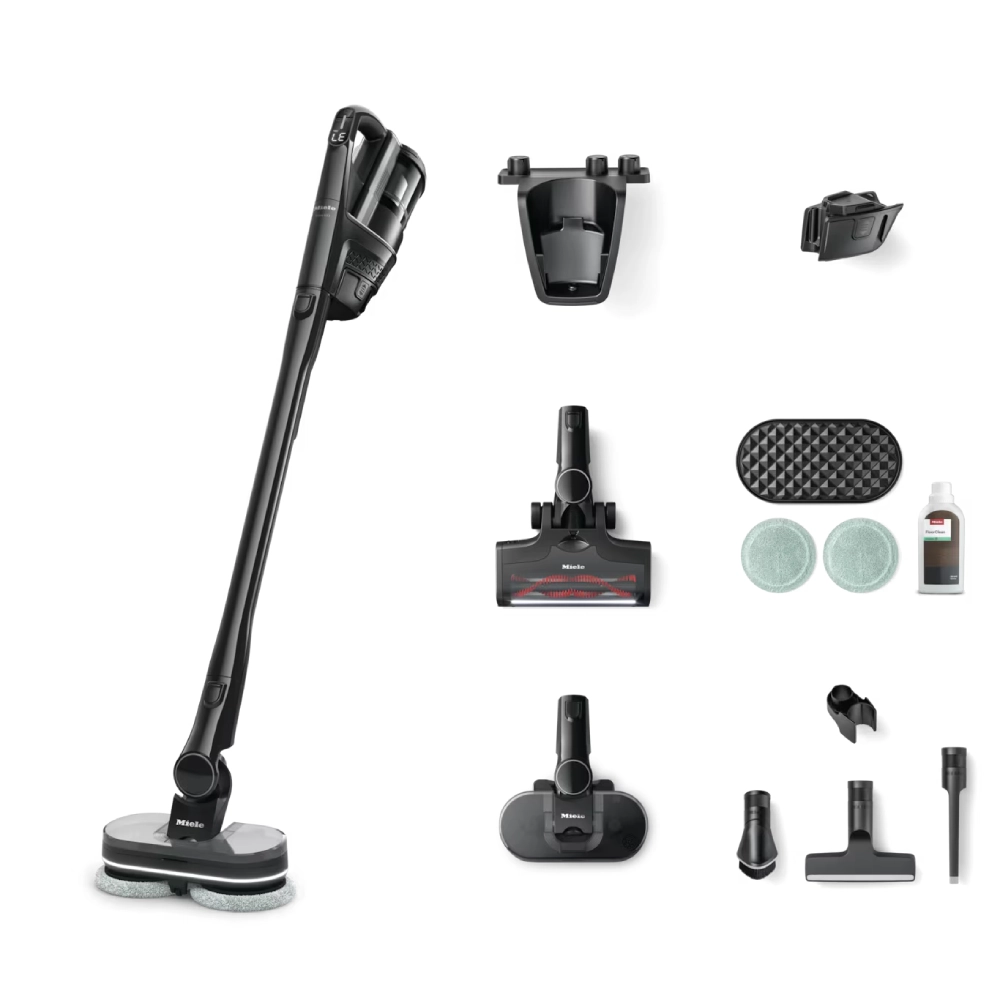 Miele Triflex HX3 Aqua Islak Kuru Şarjlı Dikey Süpürge Siyah