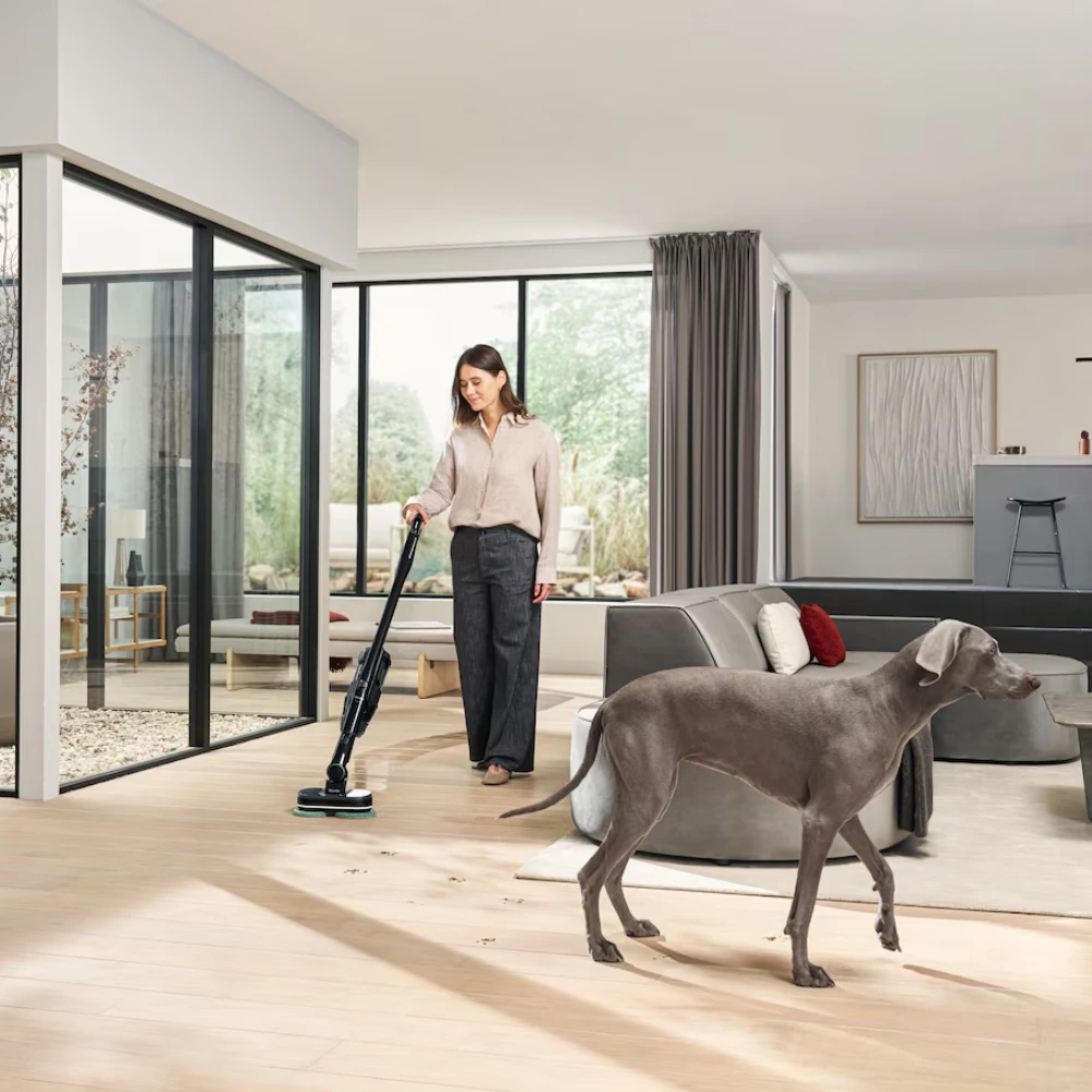 Miele Triflex HX3 Aqua Islak Kuru Şarjlı Dikey Süpürge Siyah