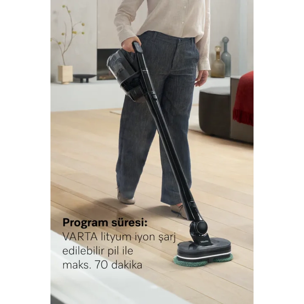 Miele Triflex HX3 Aqua Islak Kuru Şarjlı Dikey Süpürge Siyah