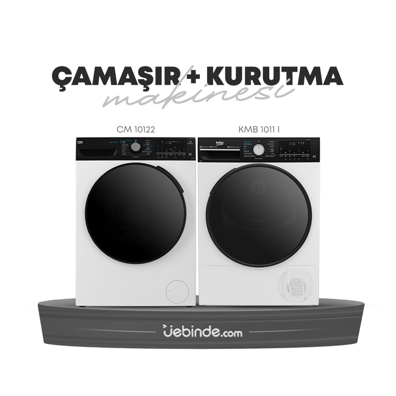 Beko 2 li Çamaşır ve Kurutma Paketi-12 (CM 10122 + KMB 1011 I)