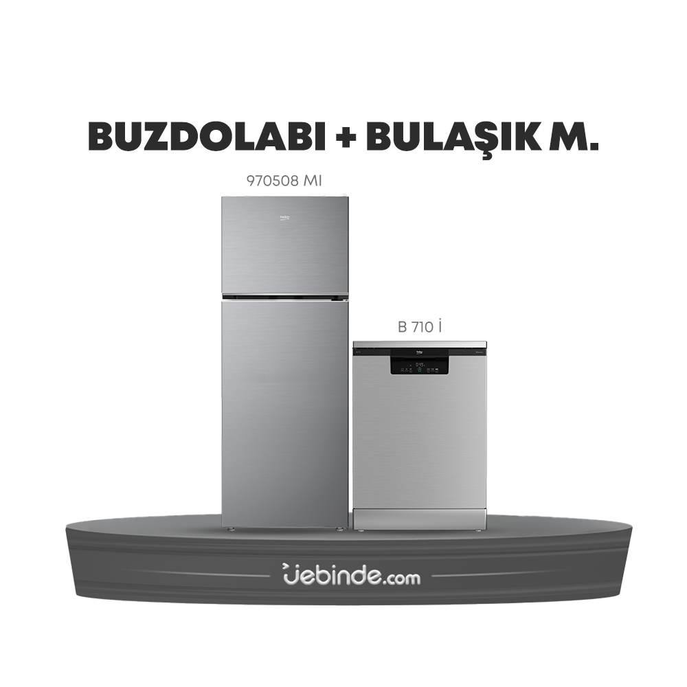 Beko 2 li Buzdolabı ve Bulaşık Paketi-5 (970508 MI + B 710 I)