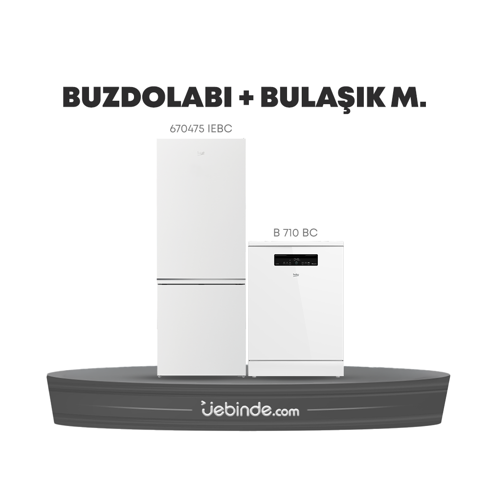Beko 2 li Buzdolabı ve Bulaşık Paketi-8 (670475 IEBC + B 710 BC)