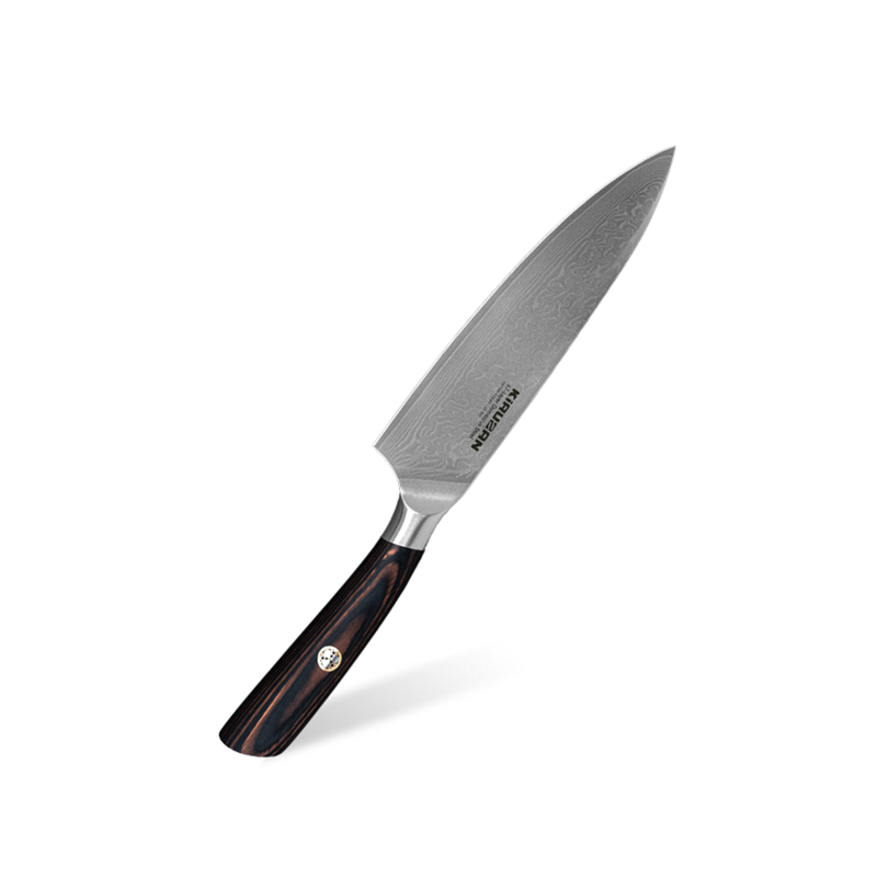 Kiruzan Satori Damascus Şef Bıçağı Pakka Sap 67 Katman 20 cm