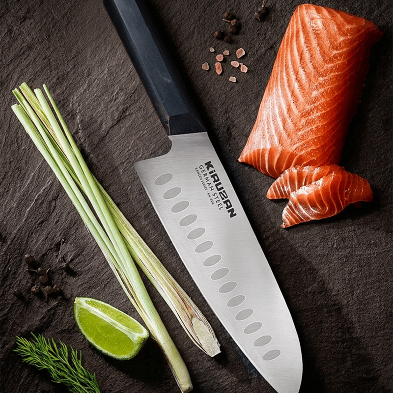 Kiruzan Kanzen Santoku Bıçağı Alman Çeliği 18 cm
